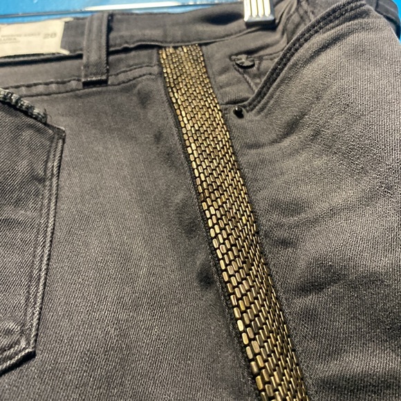 NWT HUDSON DAMAGE jeans mid rise ankle Luna super skinny denim pant rare unique - Picture 2 of 14